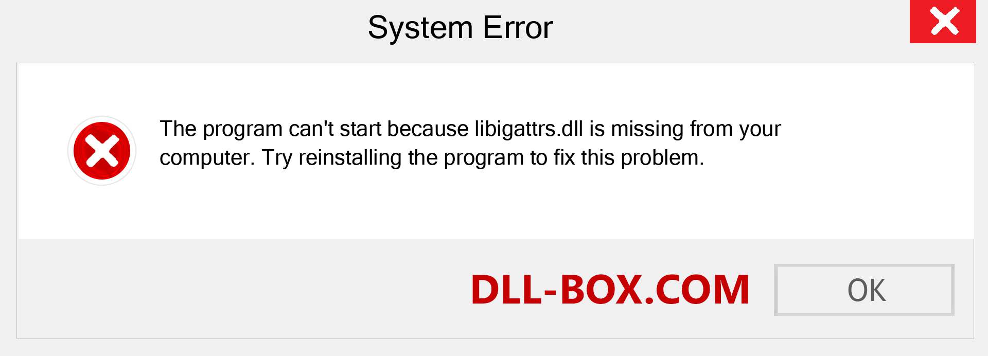  libigattrs.dll file is missing?. Download for Windows 7, 8, 10 - Fix  libigattrs dll Missing Error on Windows, photos, images